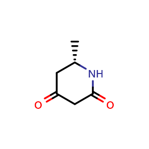 Chemical structure of (6S)-6-methylpiperidine-2,4-dione , CAS 653589-26-5, AChemBlock S74656