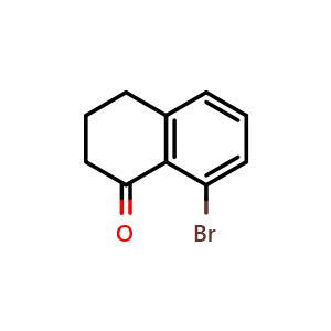 Chemical structure of 8-bromo-1,2,3,4-tetrahydronaphthalen-1-one , CAS 651735-60-3, AChemBlock S74663