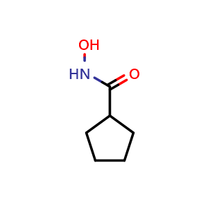 Chemical structure of N-hydroxycyclopentanecarboxamide , CAS 64214-51-3, AChemBlock S74691