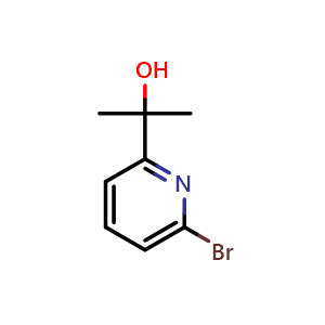 Chemical structure of 2-(6-bromopyridin-2-yl)propan-2-ol , CAS 638218-78-7, AChemBlock S74708