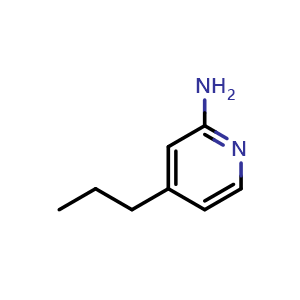 Chemical structure of 4-propylpyridin-2-amine , CAS 61702-15-6, AChemBlock S74803