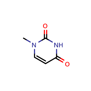 Chemical structure of 1-methyl-1,2,3,4-tetrahydropyrimidine-2,4-dione , CAS 615-77-0, AChemBlock S74806