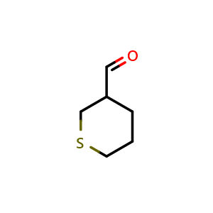 Chemical structure of thiane-3-carbaldehyde , CAS 61571-06-0, AChemBlock S74807