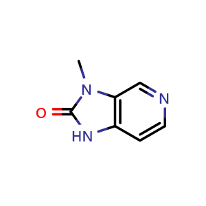 Chemical structure of 3-methyl-1H-imidazo[4,5-c]pyridin-2-one , CAS 61532-36-3, AChemBlock S74810