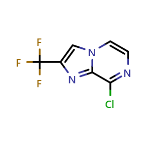 Chemical structure of 8-chloro-2-(trifluoromethyl)imidazo[1,2-a]pyrazine , CAS 611240-68-7, AChemBlock S74830