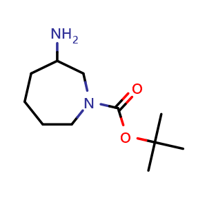 Chemical structure of tert-butyl 3-aminoazepane-1-carboxylate , CAS 609789-17-5, AChemBlock S74835