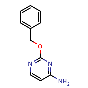Chemical structure of 2-(benzyloxy)pyrimidin-4-amine , CAS 60722-67-0, AChemBlock S74842