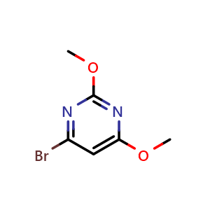 Chemical structure of 4-bromo-2,6-dimethoxypyrimidine , CAS 60186-89-2, AChemBlock S74863