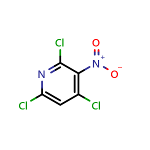 Chemical structure of 2,4,6-trichloro-3-nitropyridine , CAS 60186-13-2, AChemBlock S74865