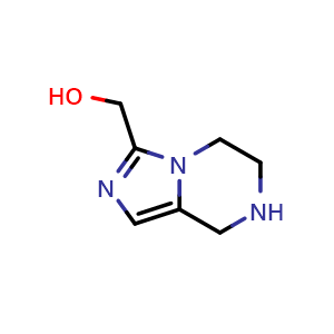Chemical structure of {5H,6H,7H,8H-imidazo[1,5-a]pyrazin-3-yl}methanol , CAS 601515-87-1, AChemBlock S74868