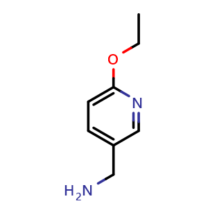 Chemical structure of 1-(6-ethoxypyridin-3-yl)methanamine , CAS 591771-82-3, AChemBlock S74907
