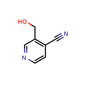Chemical structure of 3-(hydroxymethyl)pyridine-4-carbonitrile , CAS 58553-51-8, AChemBlock S74936