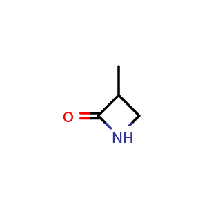 Chemical structure of 3-methylazetidin-2-one , CAS 58521-61-2, AChemBlock S74937