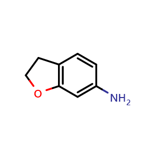 Chemical structure of 2,3-dihydro-1-benzofuran-6-amine , CAS 57786-34-2, AChemBlock S74959
