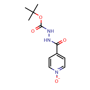 Chemical structure of 4-(2-(tert-butoxycarbonyl)hydrazine-1-carbonyl)pyridine 1-oxide , CAS 577778-86-0, AChemBlock S74961