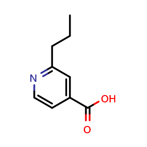 Chemical structure of 2-propylpyridine-4-carboxylic acid , CAS 57663-82-8, AChemBlock S74971