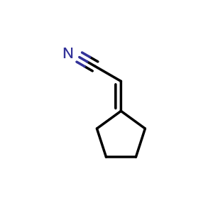 Chemical structure of 2-[(1Z)-cyclopentylidene]acetonitrile , CAS 5732-88-7, AChemBlock S74996