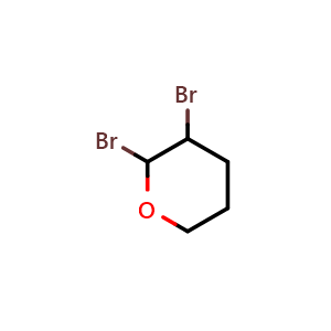 Chemical structure of 2,3-dibromooxane , CAS 56660-59-4, AChemBlock S75025