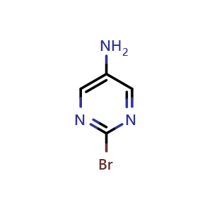 Chemical structure of 2-bromopyrimidin-5-amine , CAS 56621-91-1, AChemBlock S75026