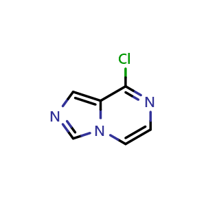 Chemical structure of 8-chloroimidazo[1,5-a]pyrazine , CAS 56468-23-6, AChemBlock S75038