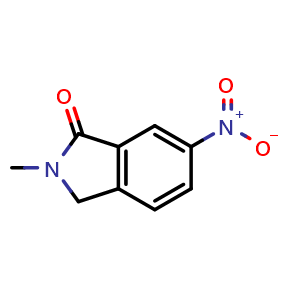 Chemical structure of 2-methyl-6-nitro-2,3-dihydro-1H-isoindol-1-one , CAS 564467-91-0, AChemBlock S75041