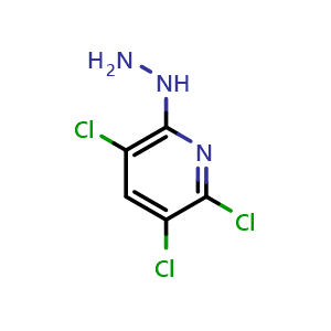 Chemical structure of 2,3,5-Trichloro-6-hydrazinylpyridine , CAS 55933-94-3, AChemBlock S75057