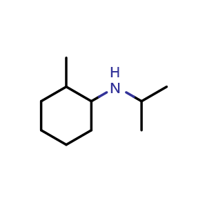 Chemical structure of 2-Methyl-N-(propan-2-yl)cyclohexan-1-amine , CAS 55794-83-7, AChemBlock S75068