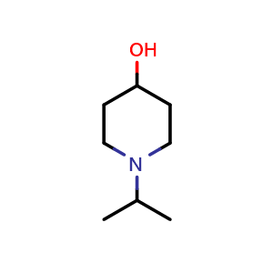 Chemical structure of 1-isopropylpiperidin-4-ol , CAS 5570-78-5, AChemBlock S75072