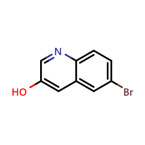 Chemical structure of 6-bromoquinolin-3-ol , CAS 552330-94-6, AChemBlock S75095