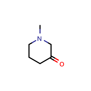 Chemical structure of 1-methylpiperidin-3-one , CAS 5519-50-6, AChemBlock S75096