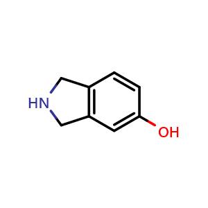 Chemical structure of 2,3-dihydro-1H-isoindol-5-ol , CAS 54544-67-1, AChemBlock S75130
