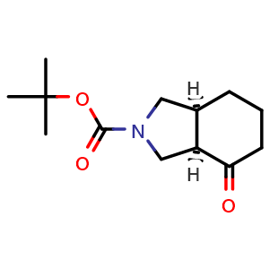 Chemical structure of tert-butyl (3aS,7aR)-rel-7-oxo-3,3a,4,5,6,7a-hexahydro-1H-isoindole-2-carboxylate , CAS 543910-82-3, AChemBlock S75139