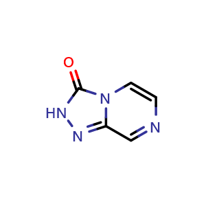 Chemical structure of 2H,3H-[1,2,4]triazolo[4,3-a]pyrazin-3-one , CAS 53975-75-0, AChemBlock S75158