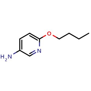 Chemical structure of 6-butoxypyridin-3-amine , CAS 539-23-1, AChemBlock S75162