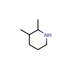 Chemical structure of 2,3-dimethylpiperidine , CAS 5347-68-2, AChemBlock S75193