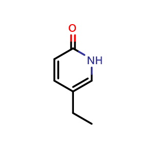 Chemical structure of 5-ethyl-1,2-dihydropyridin-2-one , CAS 53428-03-8, AChemBlock S75195