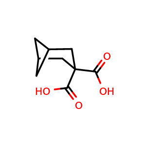 Chemical structure of norpinane-3,3-dicarboxylic acid , CAS 5164-32-9, AChemBlock S75278