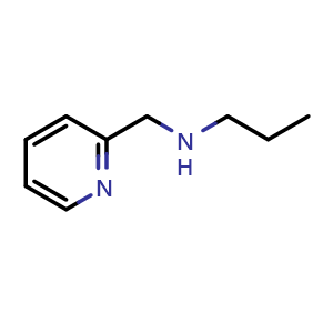Chemical structure of propyl[(pyridin-2-yl)methyl]amine , CAS 51639-59-9, AChemBlock S75279