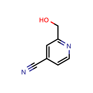 Chemical structure of 2-(hydroxymethyl)pyridine-4-carbonitrile , CAS 51454-63-8, AChemBlock S75288