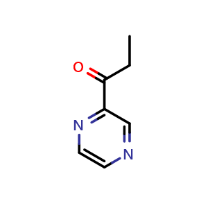 Chemical structure of 1-(pyrazin-2-yl)propan-1-one , CAS 51369-99-4, AChemBlock S75291