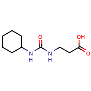 Chemical structure of 3-[(cyclohexylcarbamoyl)amino]propanoic acid , CAS 511551-67-0, AChemBlock S75301