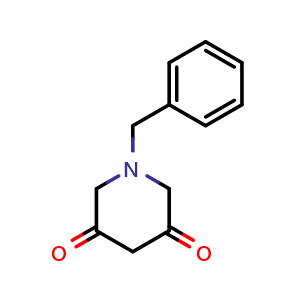 Chemical structure of 1-benzylpiperidine-3,5-dione , CAS 50866-56-3, AChemBlock S75314