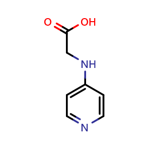 Chemical structure of 2-[(pyridin-4-yl)amino]acetic acid , CAS 50823-41-1, AChemBlock S75317