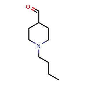 Chemical structure of 1-butylpiperidine-4-carbaldehyde , CAS 50675-22-4, AChemBlock S75322