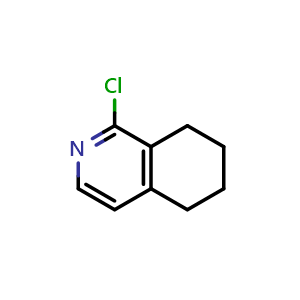 Chemical structure of 1-chloro-5,6,7,8-tetrahydroisoquinoline , CAS 50387-95-6, AChemBlock S75330