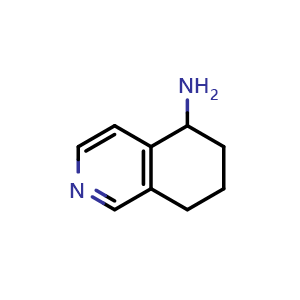 Chemical structure of 5,6,7,8-tetrahydroisoquinolin-5-amine , CAS 502612-43-3, AChemBlock S75341