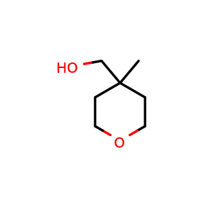 Chemical structure of (4-methyloxan-4-yl)methanol , CAS 502609-47-4, AChemBlock S75342