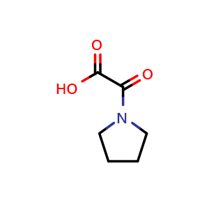 Chemical structure of 2-oxo-2-(pyrrolidin-1-yl)acetic acid , CAS 49791-37-9, AChemBlock S75360
