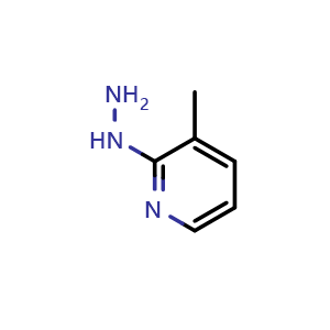 Chemical structure of 2-hydrazinyl-3-methylpyridine , CAS 4930-99-8, AChemBlock S75384