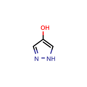 Chemical structure of 1H-pyrazol-4-ol , CAS 4843-98-5, AChemBlock S75404